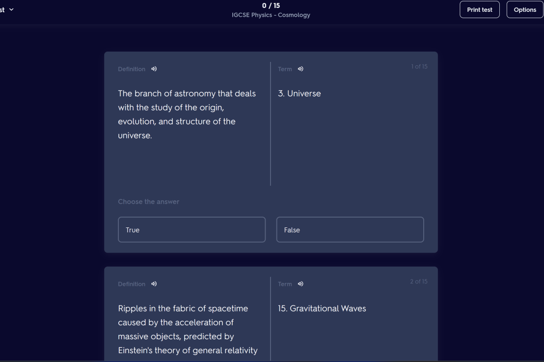 IGCSE Physics Revision – Quizlet Flashcard&nbsp;Links